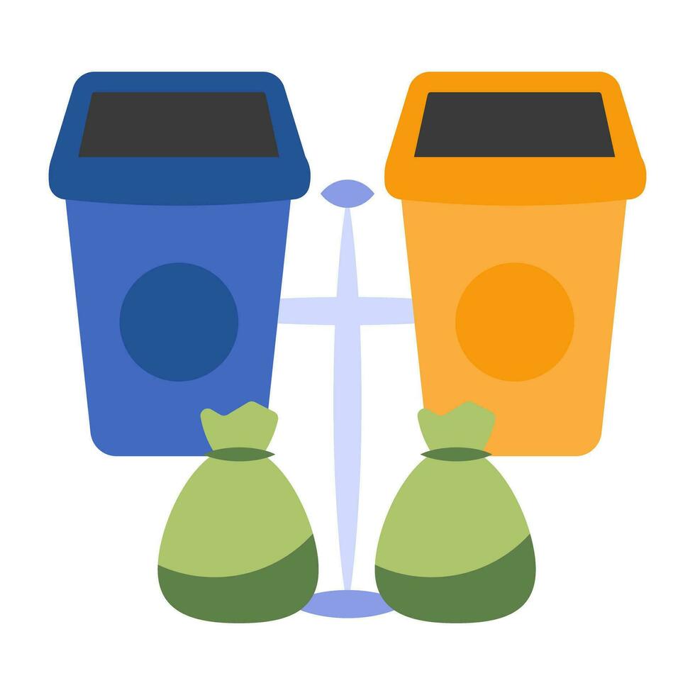 Vector design of garbage bins