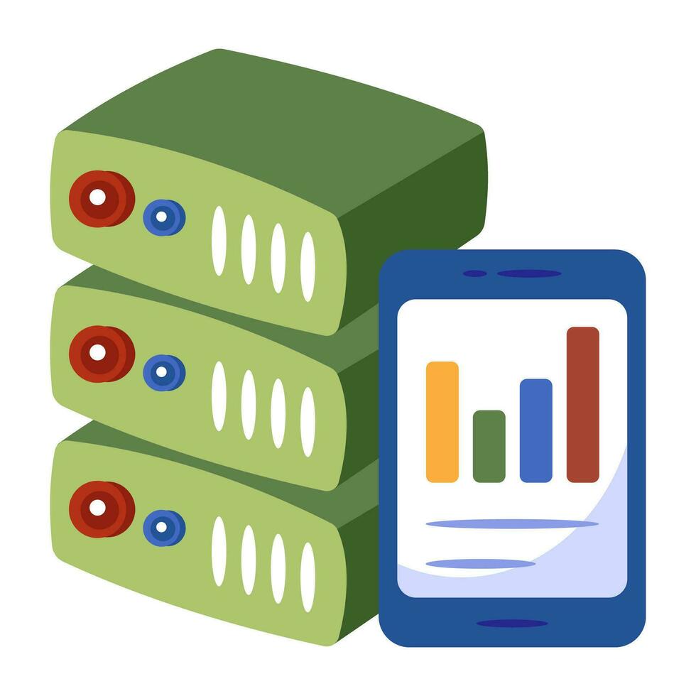 An icon design of server racks vector