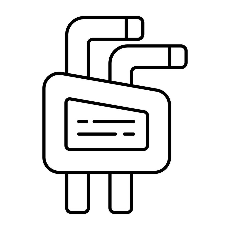 An icon design of hex key vector