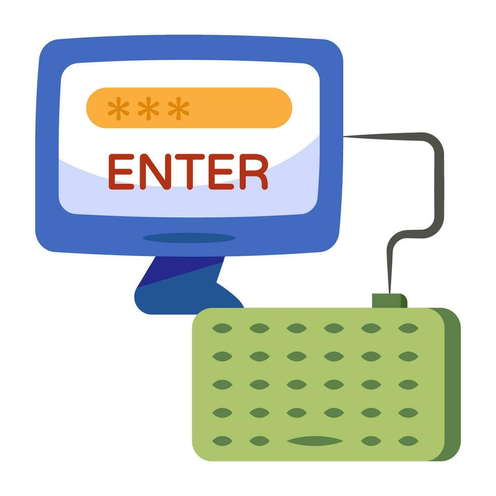 A perfect design icon of enter password vector