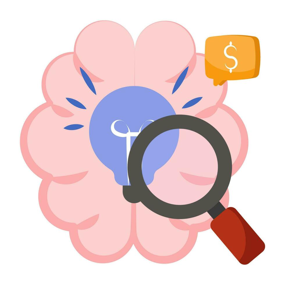 A modern design icon of brainstorming vector