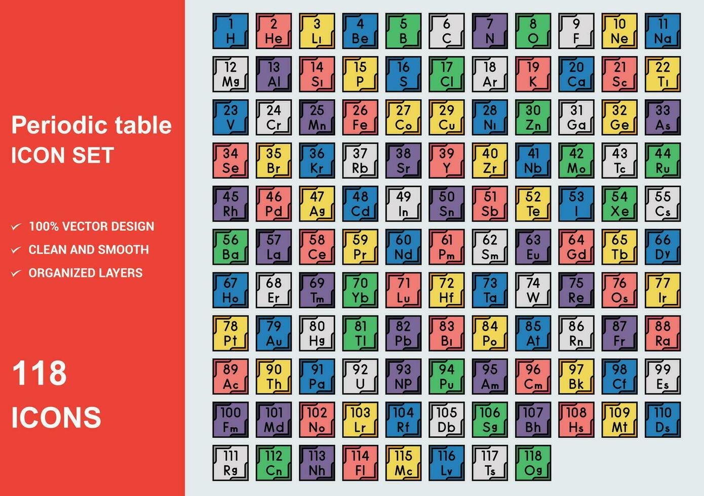 PERODIC TABLE v2 vector