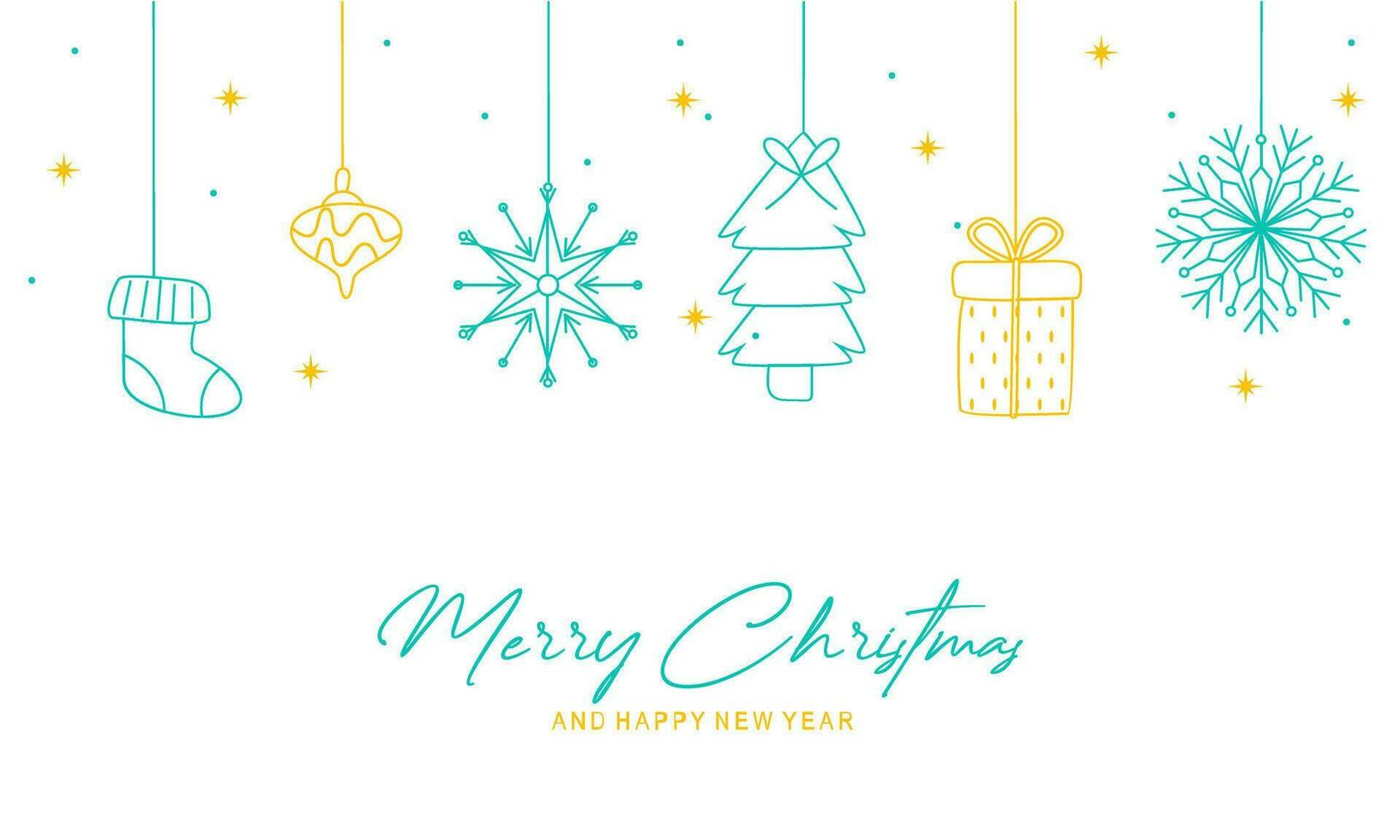 Merry Christmas decoration banner background vector