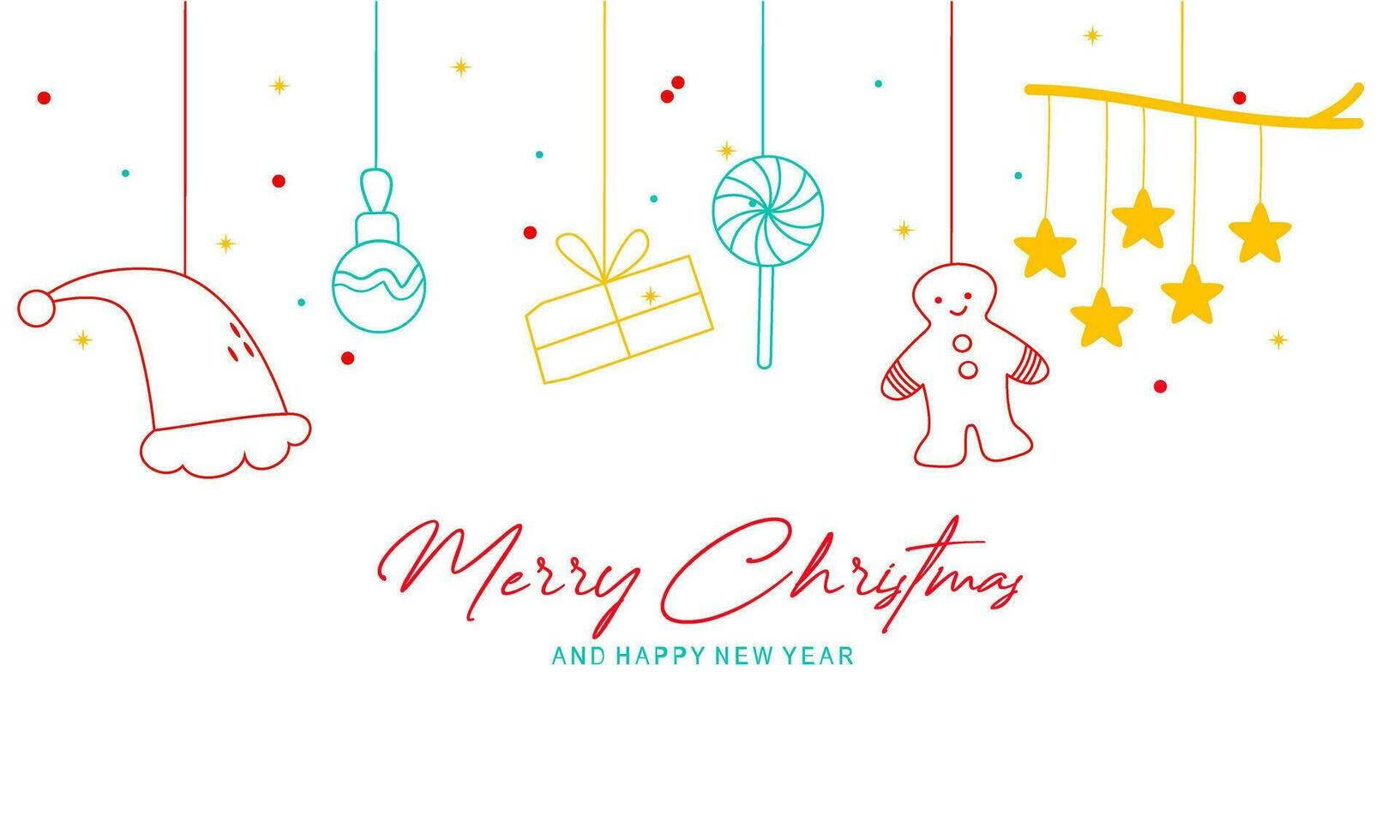 Merry Christmas decoration banner background vector