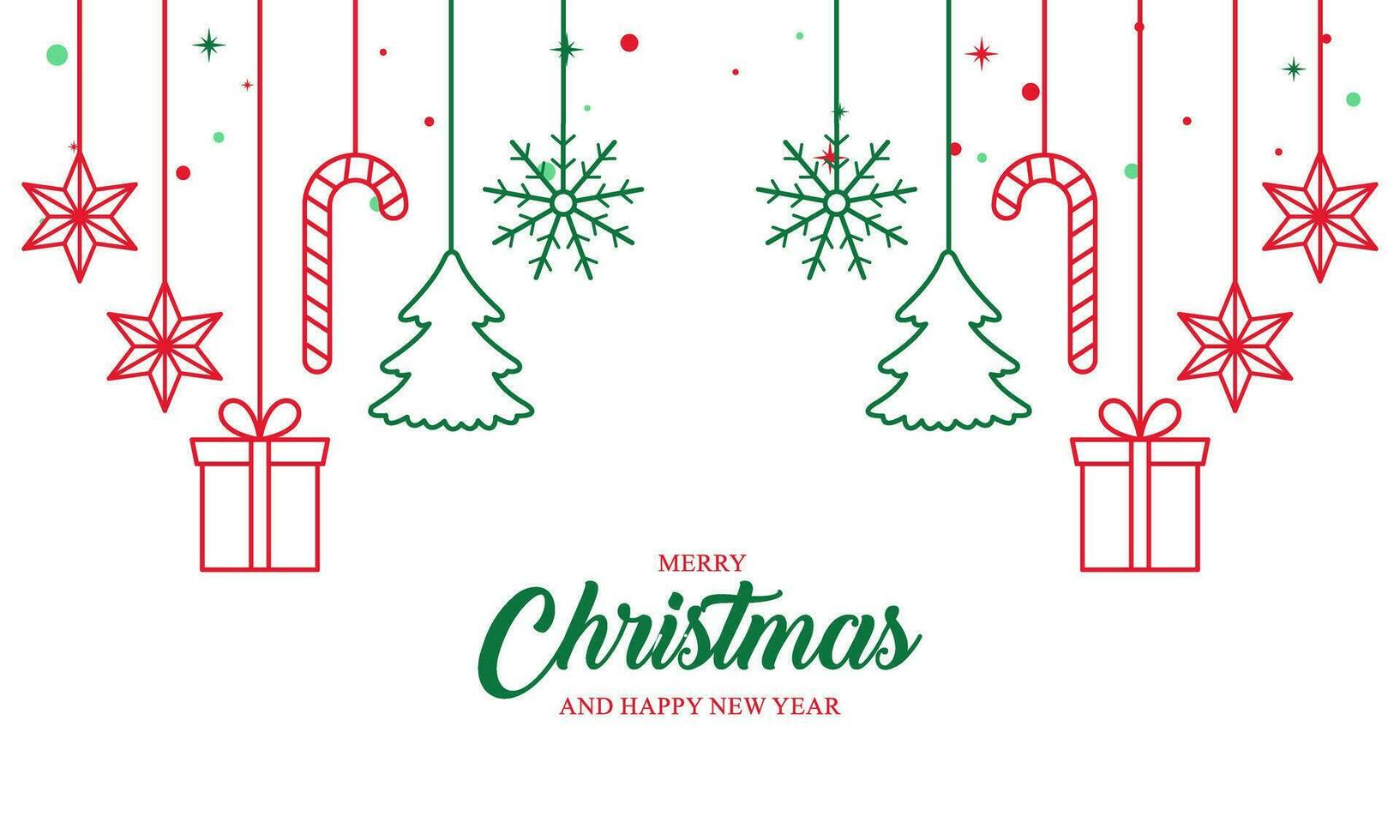 Merry Christmas decoration banner background vector