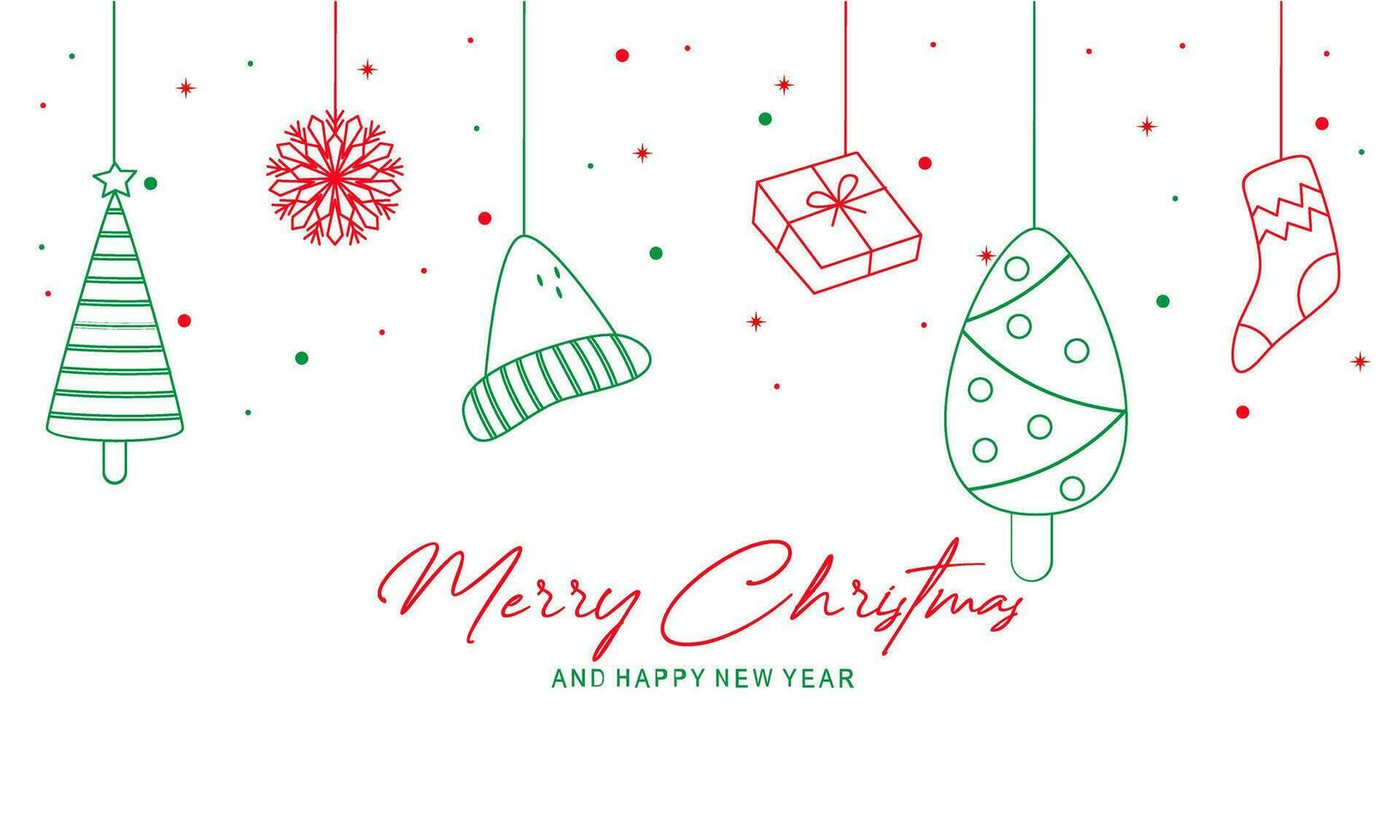 Merry Christmas decoration banner background vector