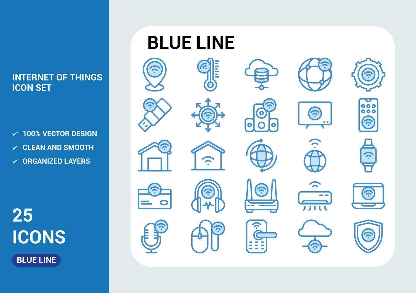 iot  detailed outline icon set Pro Vector