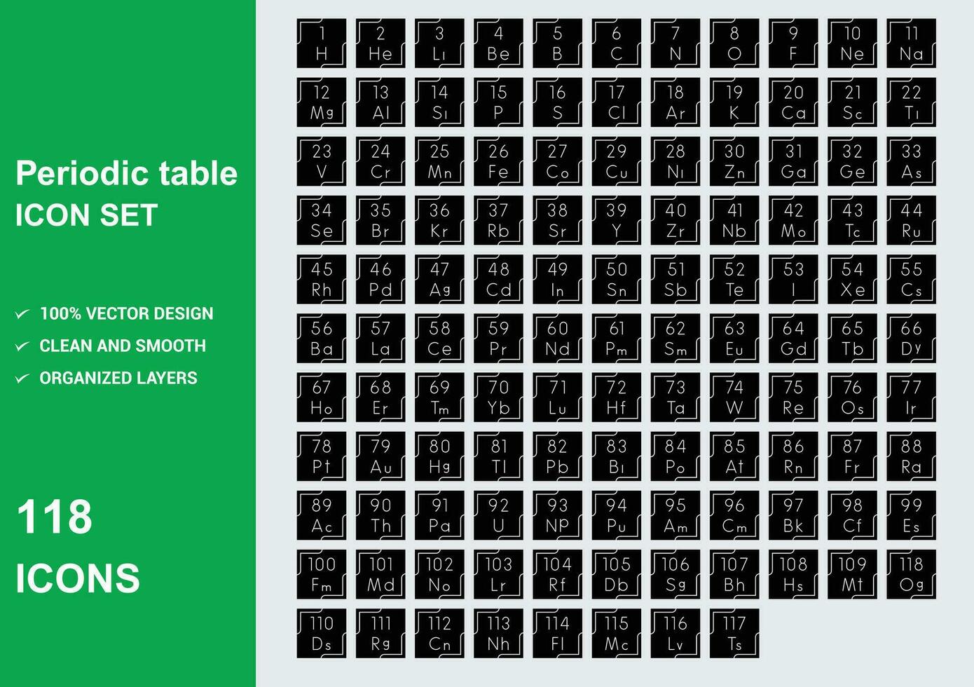 PERODIC TABLE v2 color vector