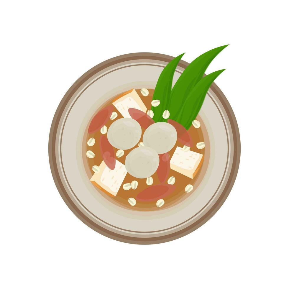 logo ilustración de Wedang redondo calentar jengibre bebida vector