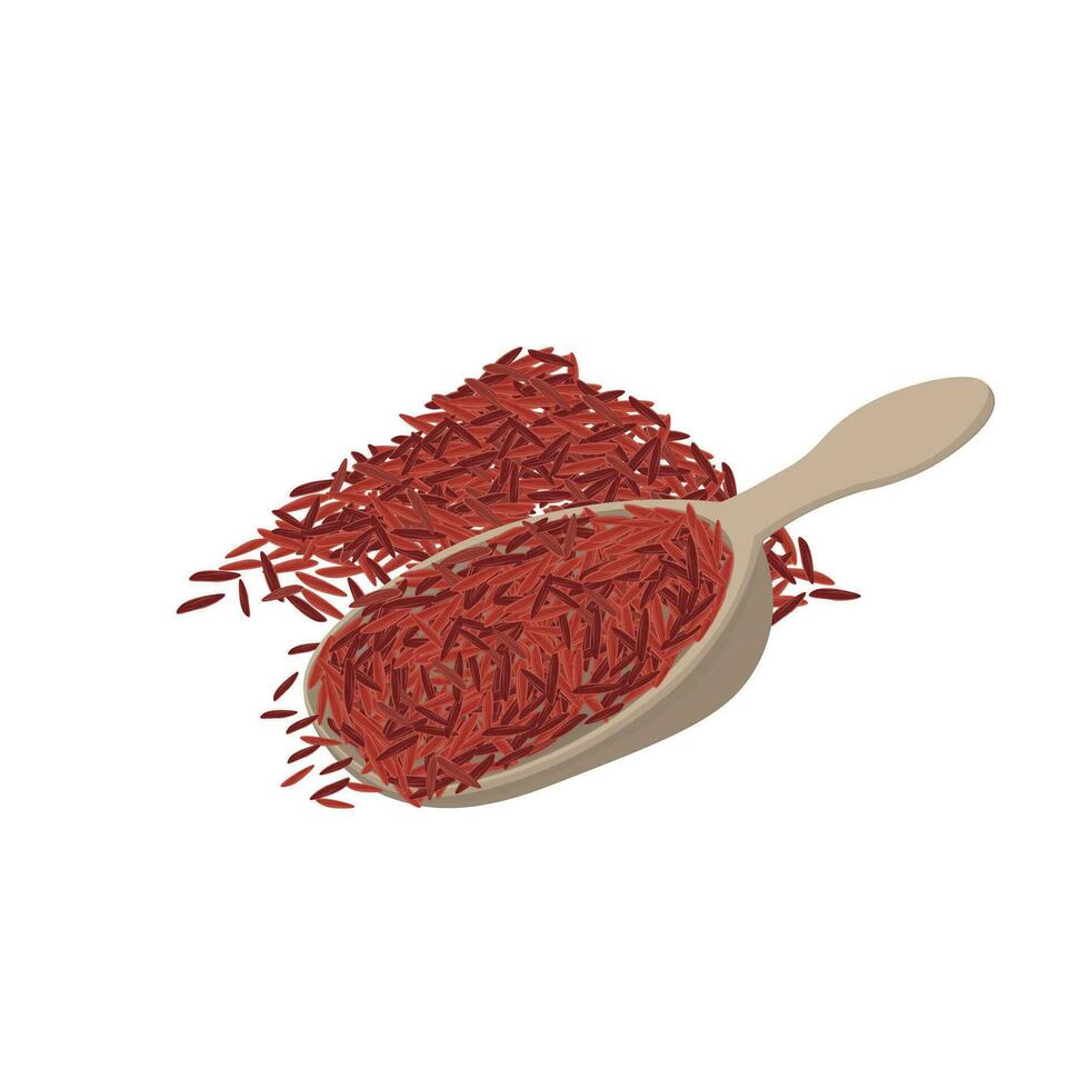 logo illustration of red rice or red yeast rice or Beras merah vector