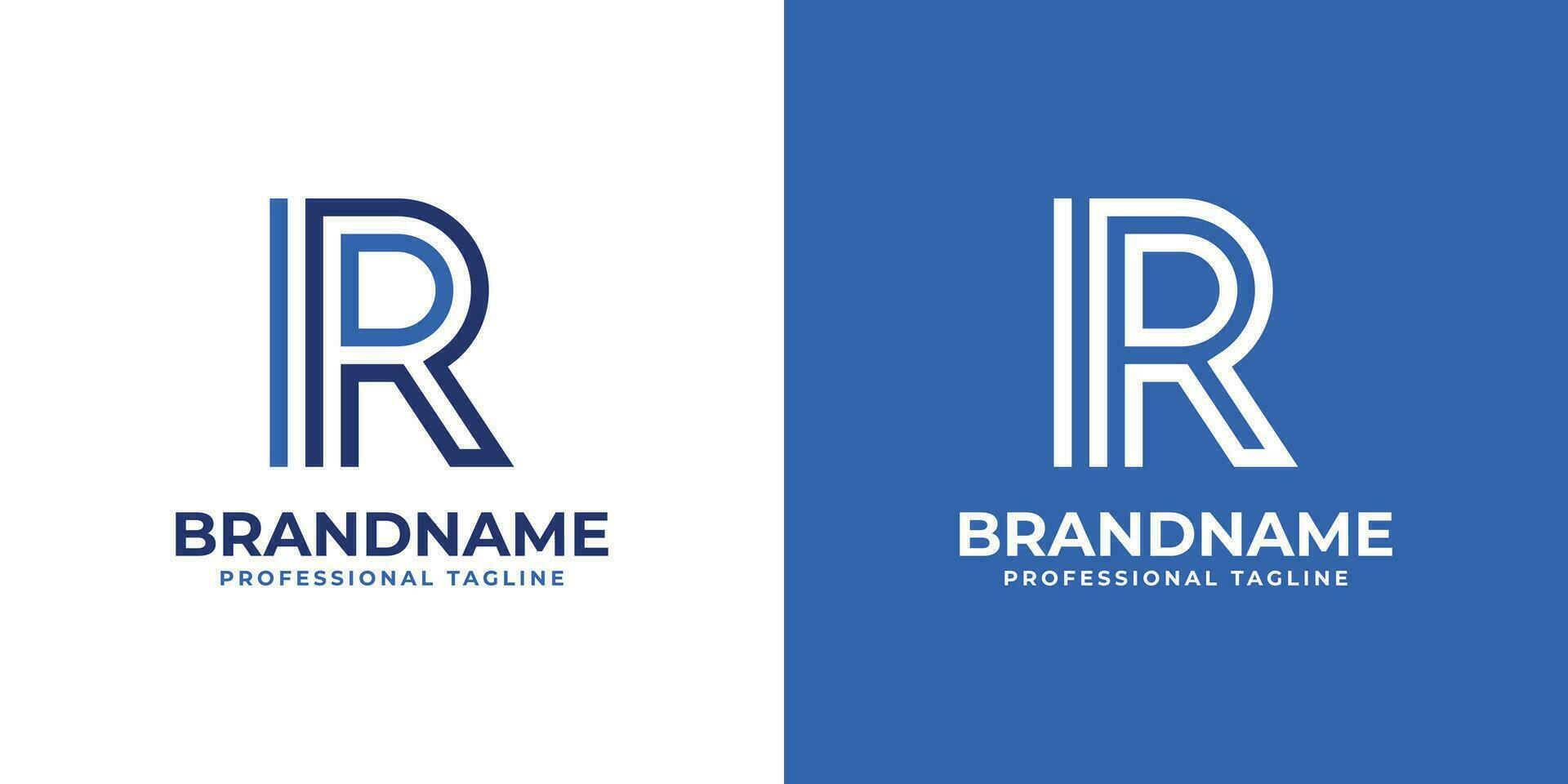 Letter IR Line Monogram Logo, suitable for business with IR or RI initials. vector