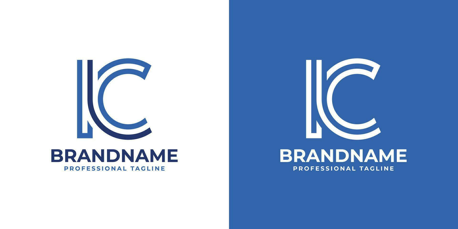 Letter IC Line Monogram Logo, suitable for business with IC or CI initials. vector