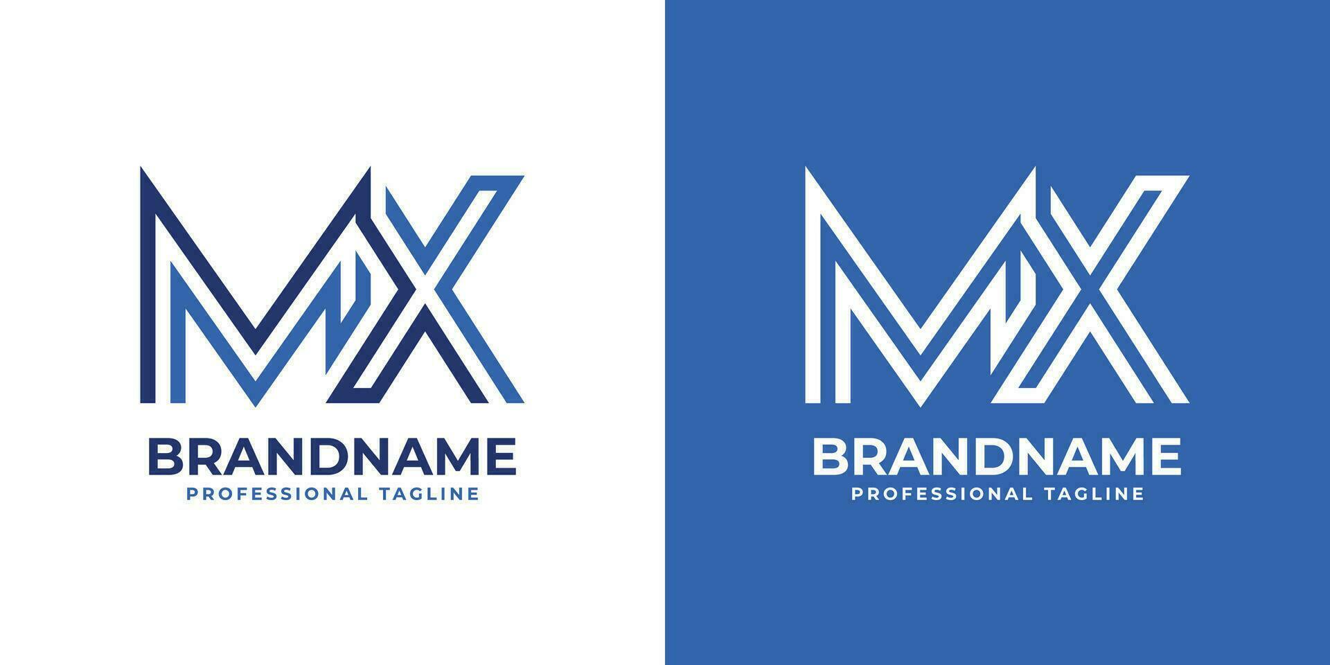 Letter MX Line Monogram Logo, suitable for business with MX or XM initials. vector