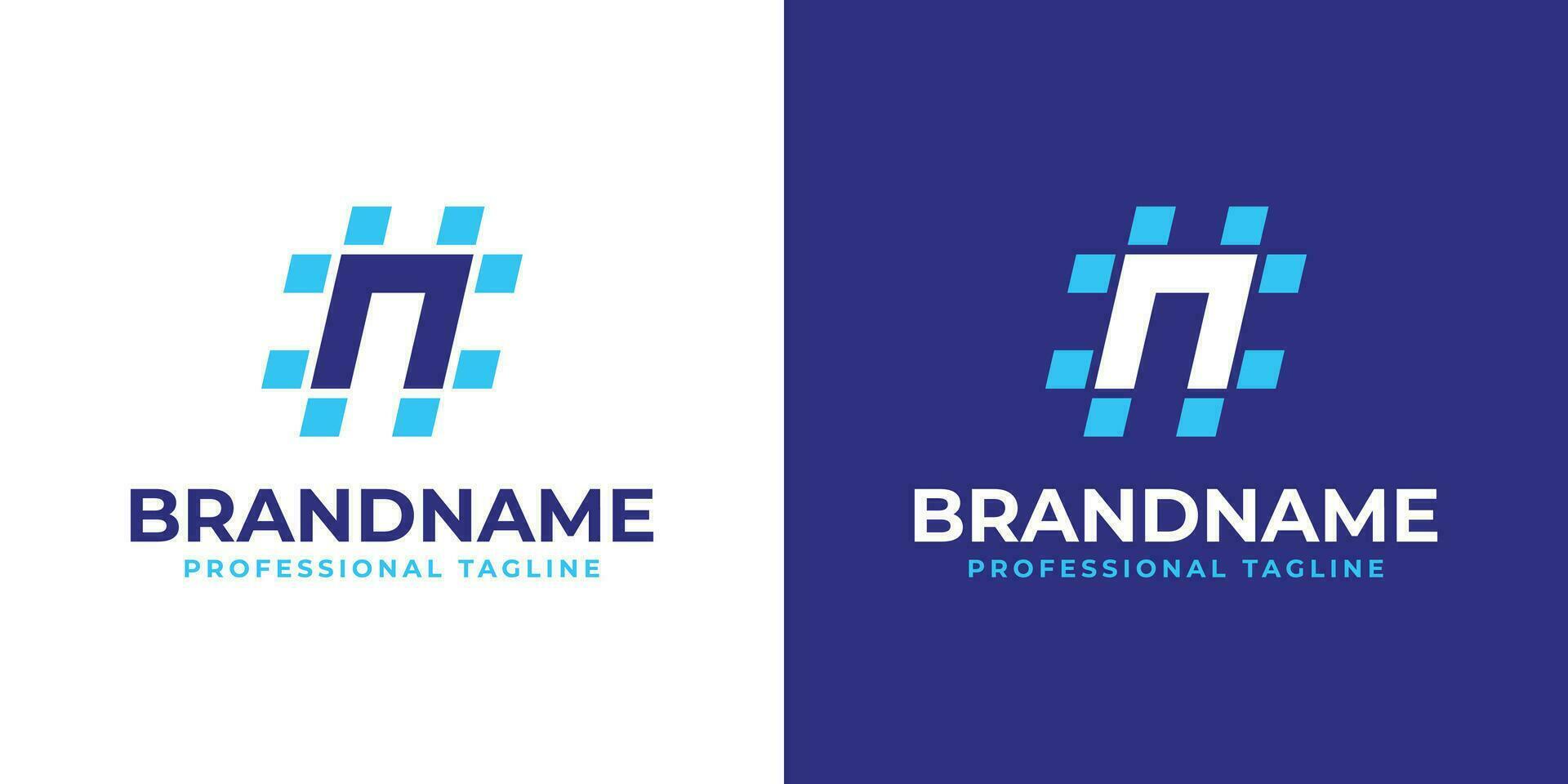 Letter N Hashtag Logo, suitable for any business with N initial. vector