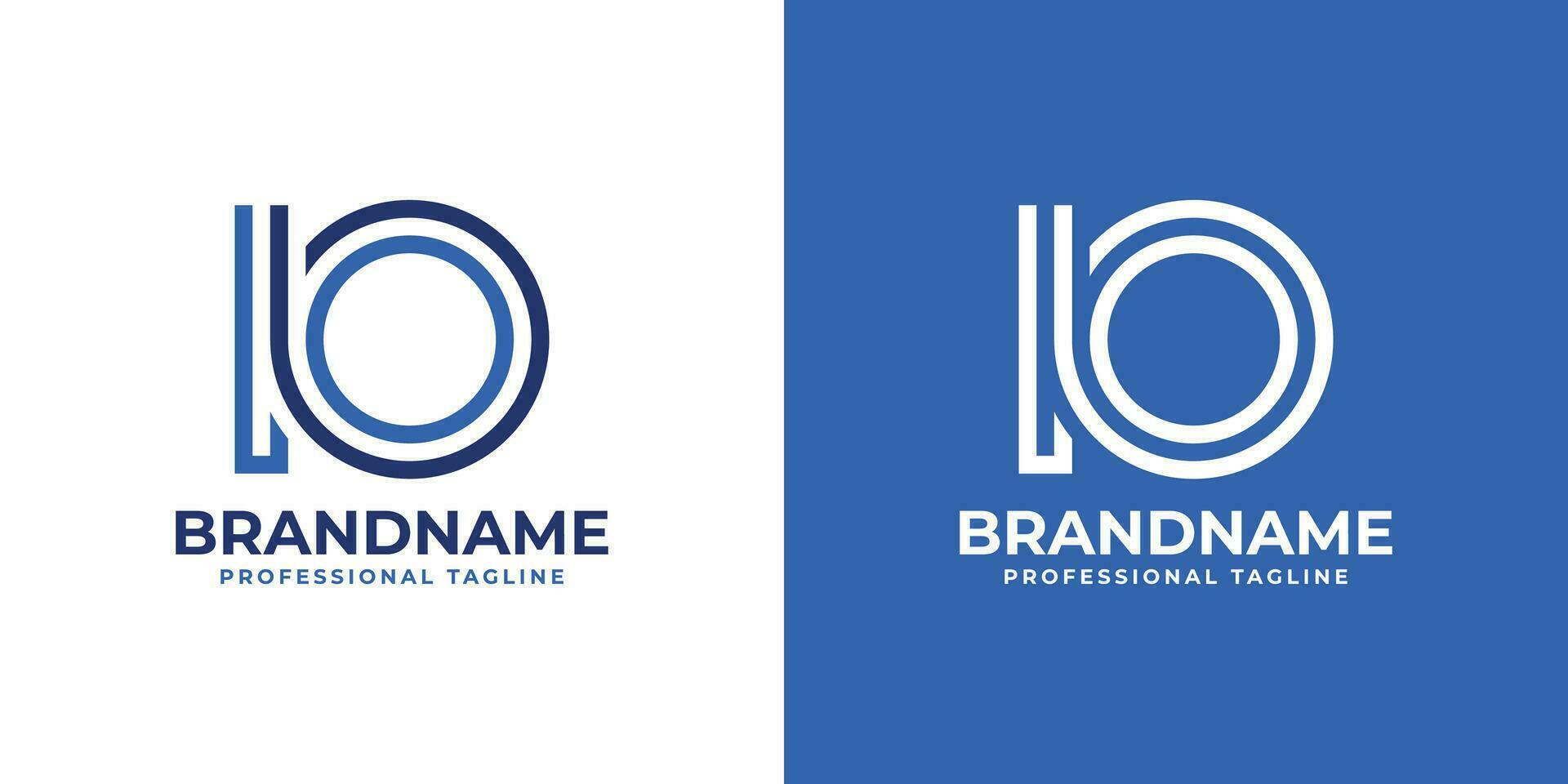 Letter IO Line Monogram Logo, suitable for business with IO or OI initials. vector