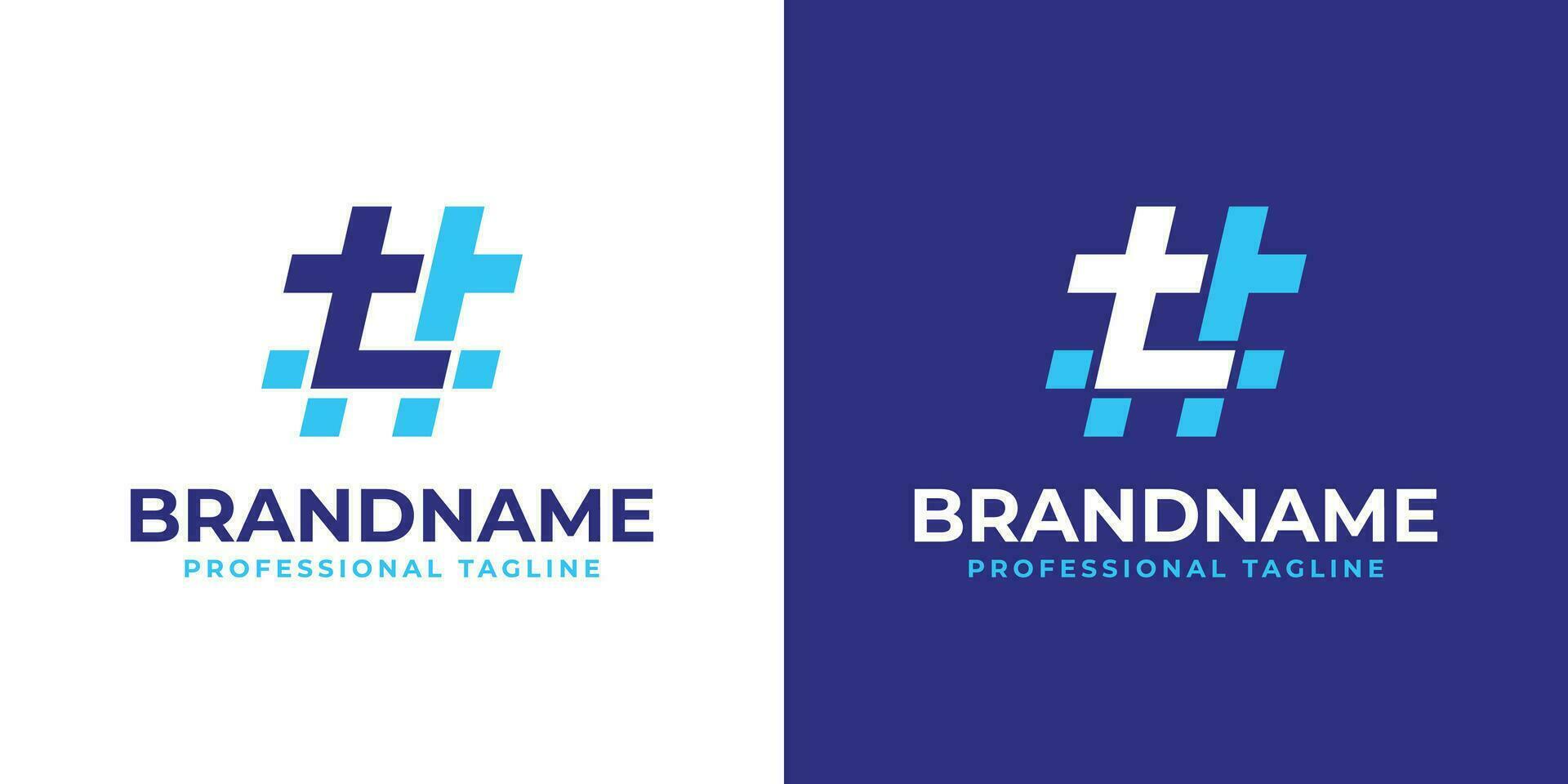 Letter T Hashtag Logo, suitable for any business with T initial. vector