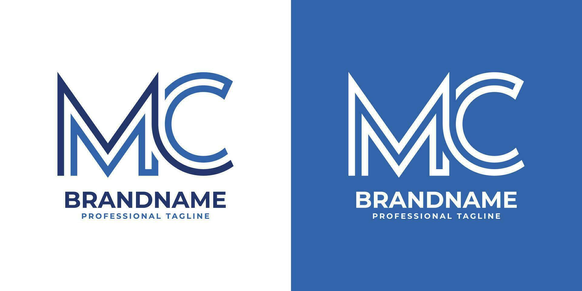 Letter Letter MC Line Monogram Logo, suitable for business with MC or CM initials.MC Line Monogram Logo vector
