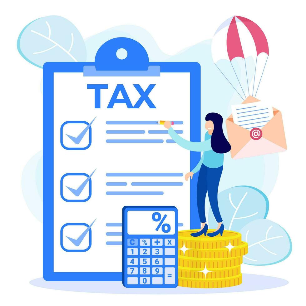 Illustration vector graphic cartoon character of tax