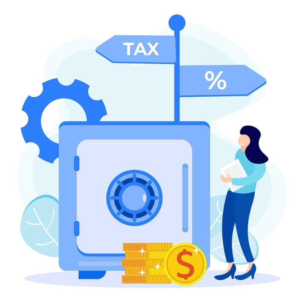 Illustration vector graphic cartoon character of tax