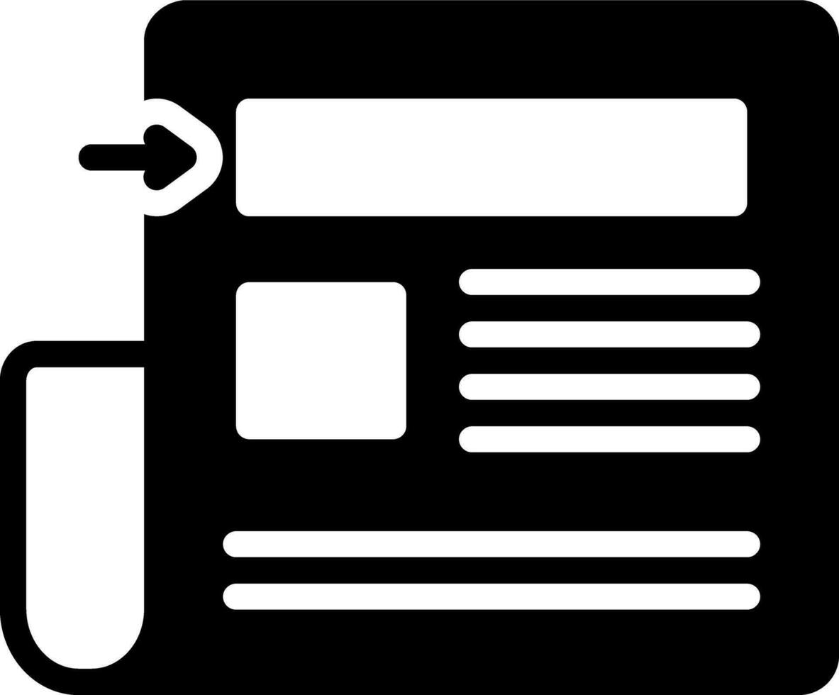 solid icon for headline vector