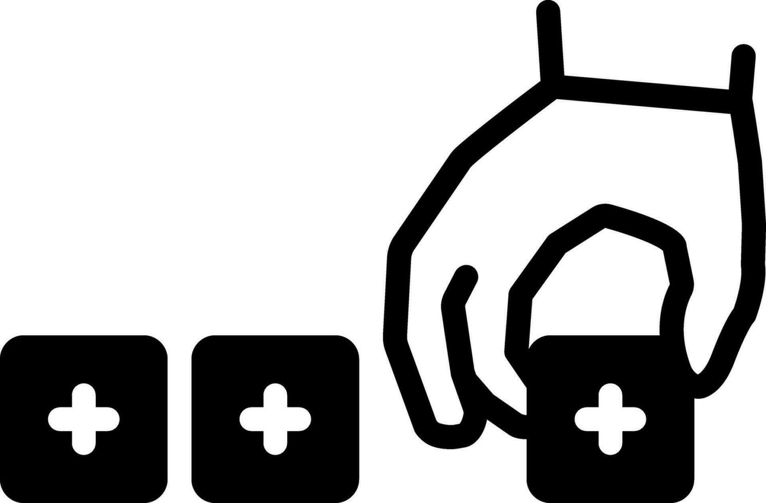 solid icon for adding vector