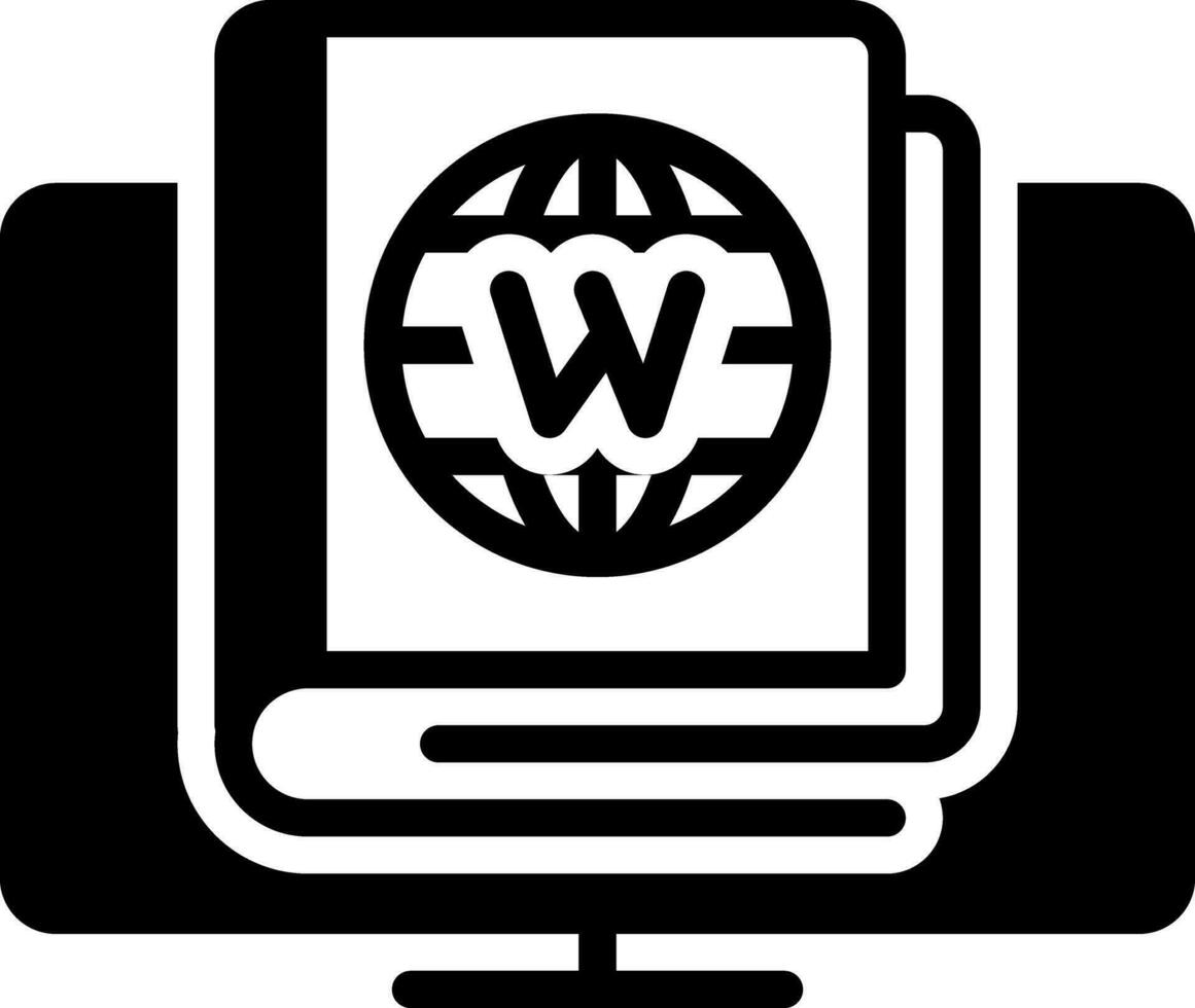 sólido icono para wiki vector