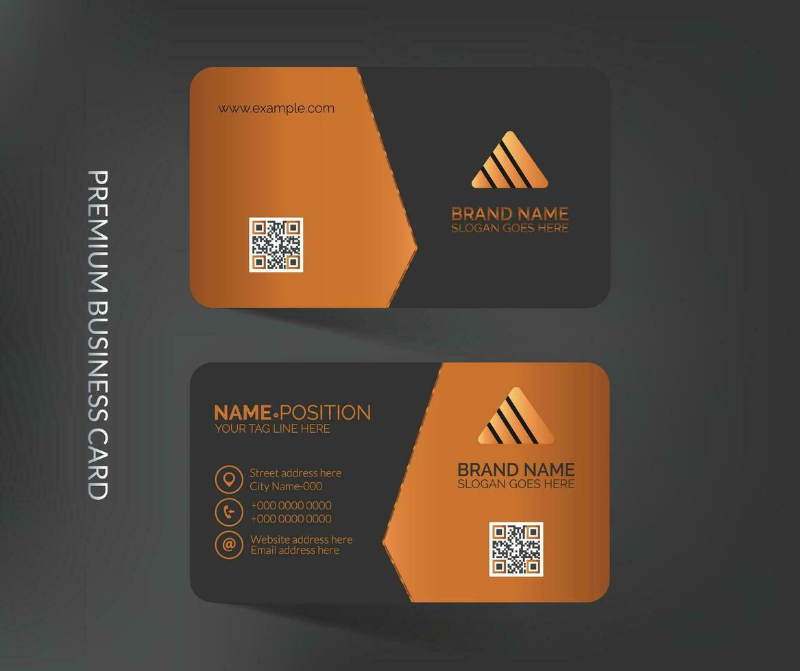 Luxury and elegant dark business card template layout vector