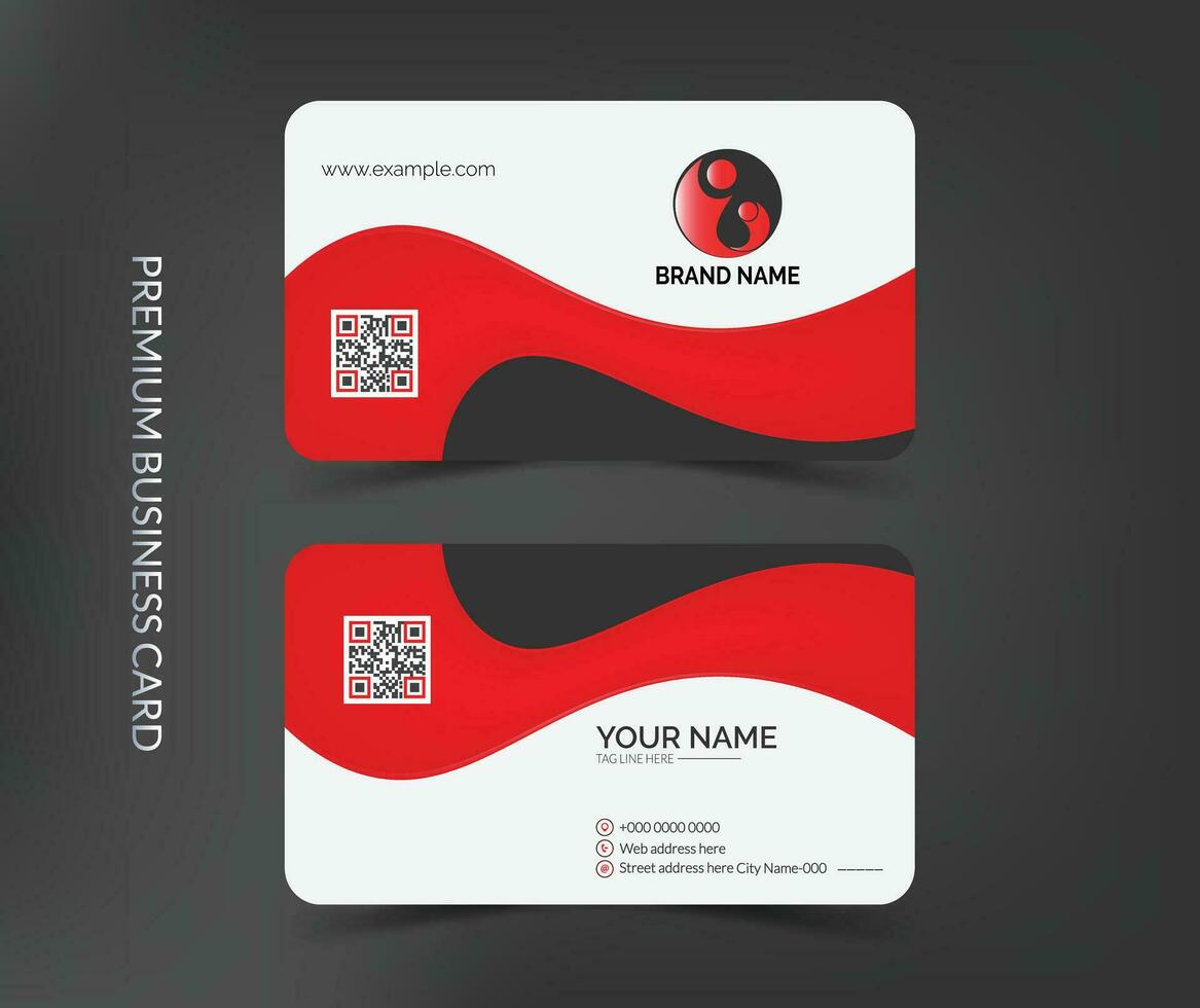 tarjeta de visita creativa moderna y tarjeta de nombre, diseño de vector de plantilla limpio simple horizontal