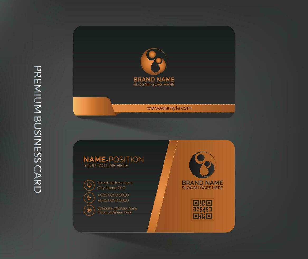 Luxury business card design template,Professional luxury creative business card template with mockup vector