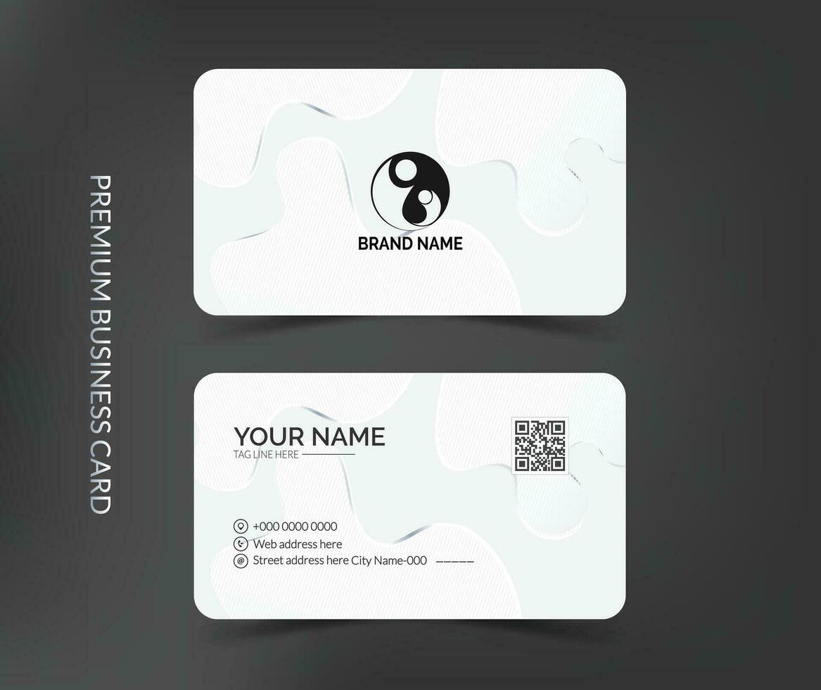 Professional clean business card template design vector
