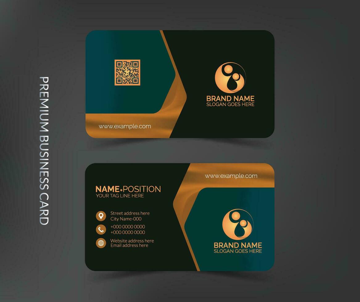 Luxury and elegant business card template design,luxury visiting card layout vector