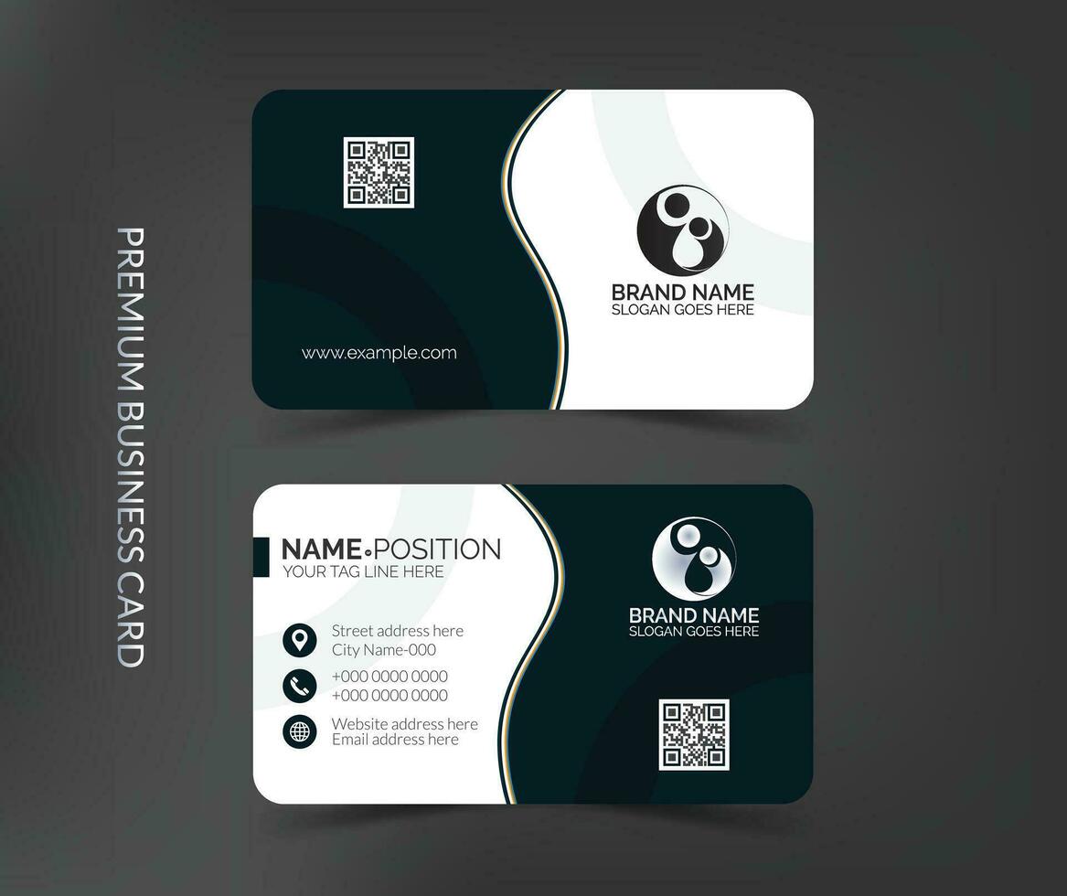 Elegant business card template design vector