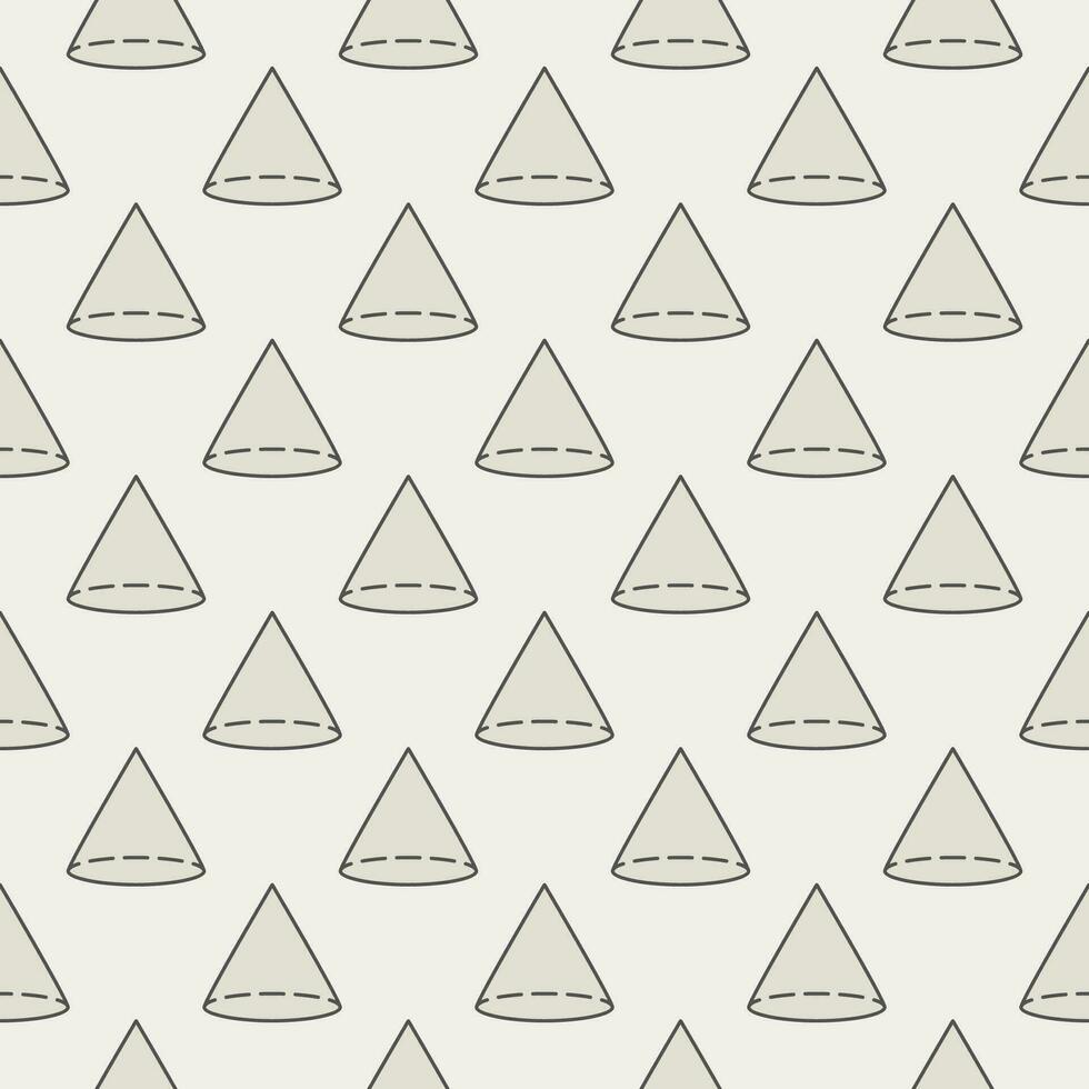 Cone Shape vector creative seamless pattern. Geometry colored background