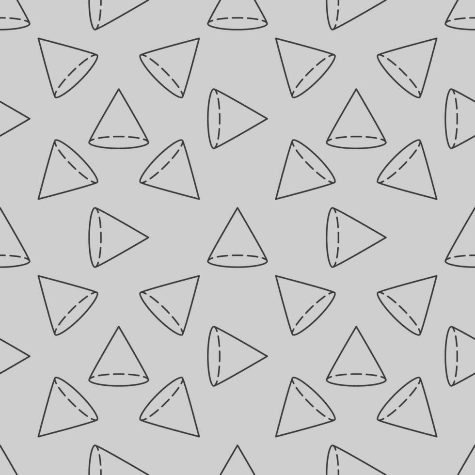 Cone Shape line seamless pattern - vector Geometry Science background