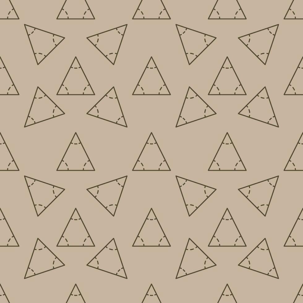 Geometrical Triangle vector linear seamless pattern - Geometry concept background