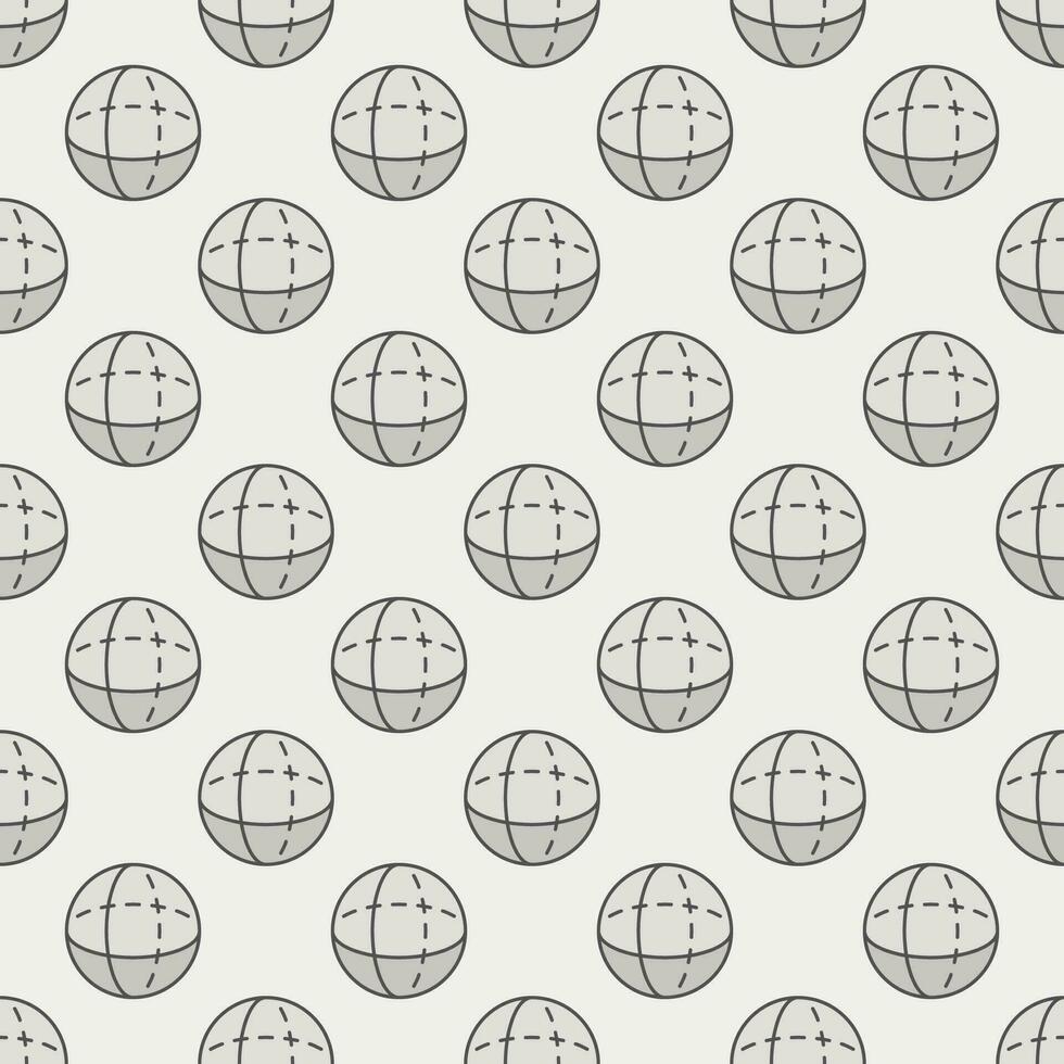 Geometry Science vector creative seamless pattern. Sphere background