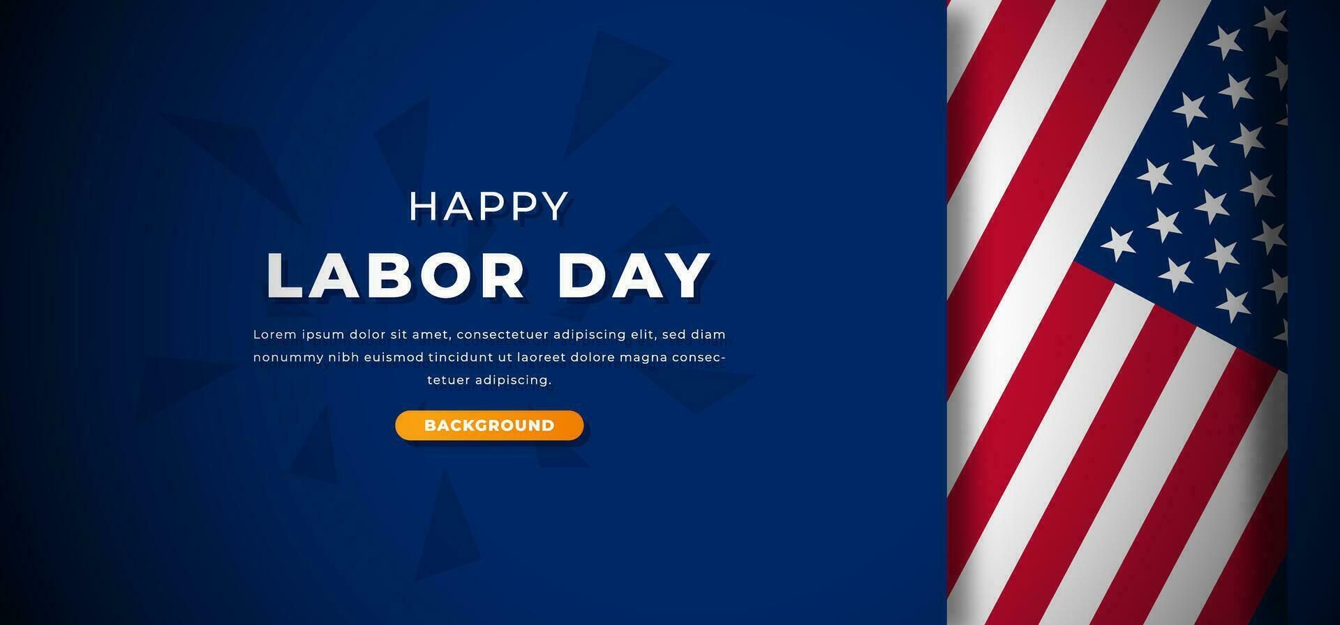 International Labour Day On 1st May Background Poster Banner United State America Celebration Worker vector