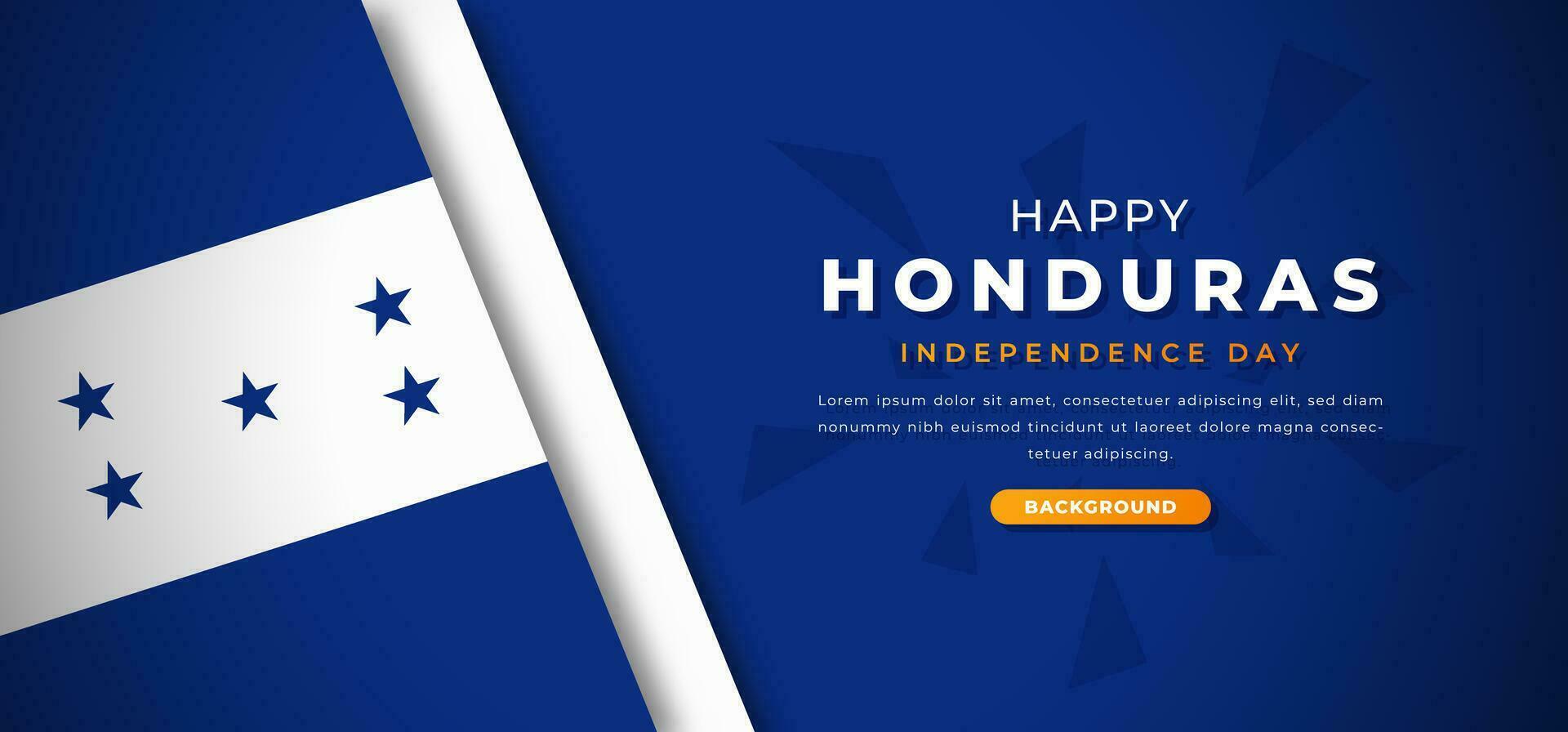 Happy Honduras Independence Day Design Paper Cut Shapes Background Illustration for Poster, Banner, Advertising, Greeting Card vector