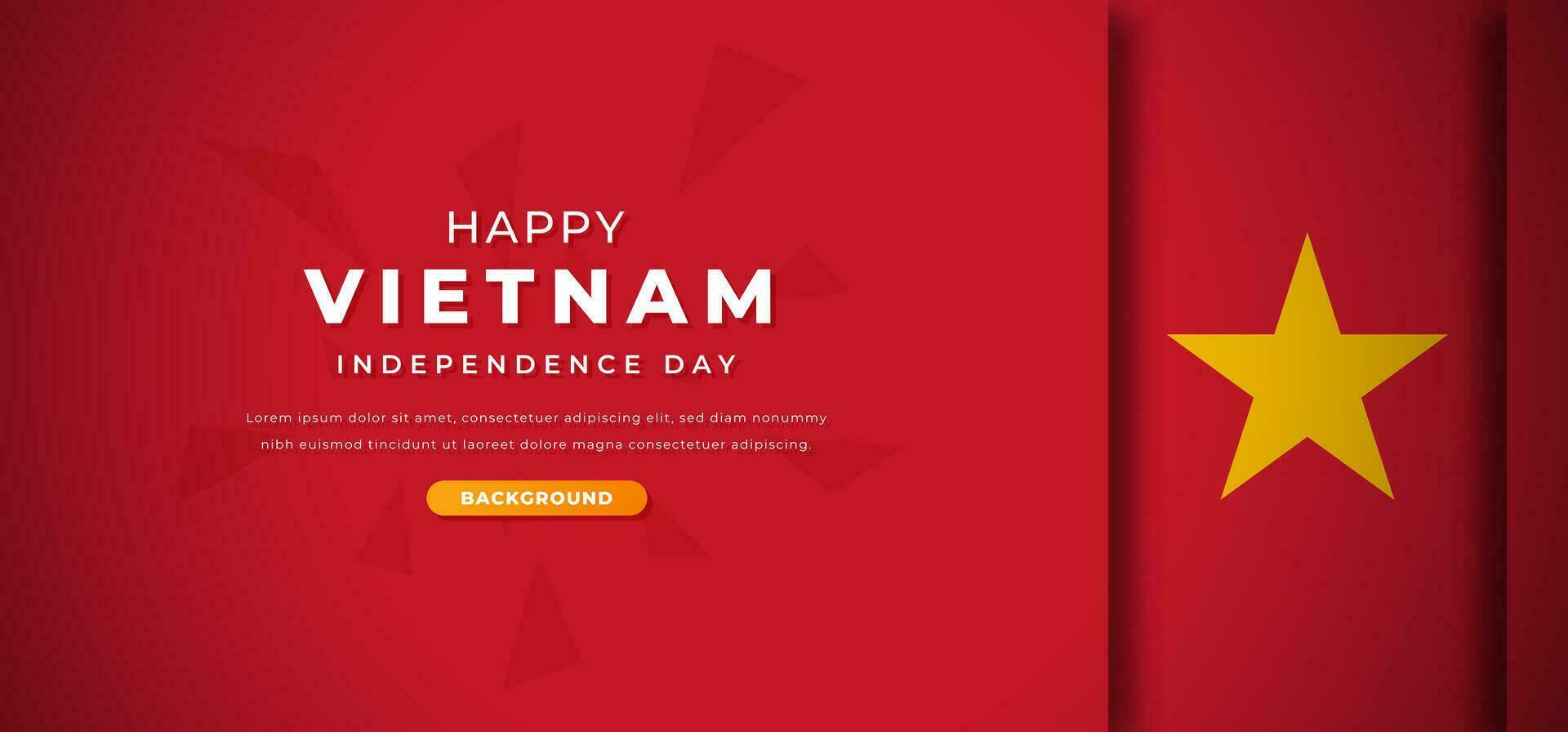 contento vietnamita independencia día diseño papel cortar formas antecedentes ilustración para póster, bandera, publicidad, saludo tarjeta vector