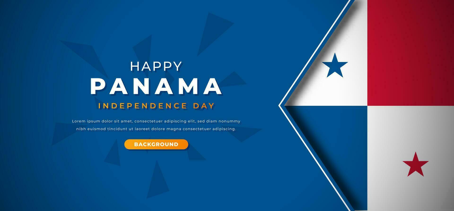 Happy Panama Independence Day Design Paper Cut Shapes Background Illustration for Poster, Banner, Advertising, Greeting Card vector