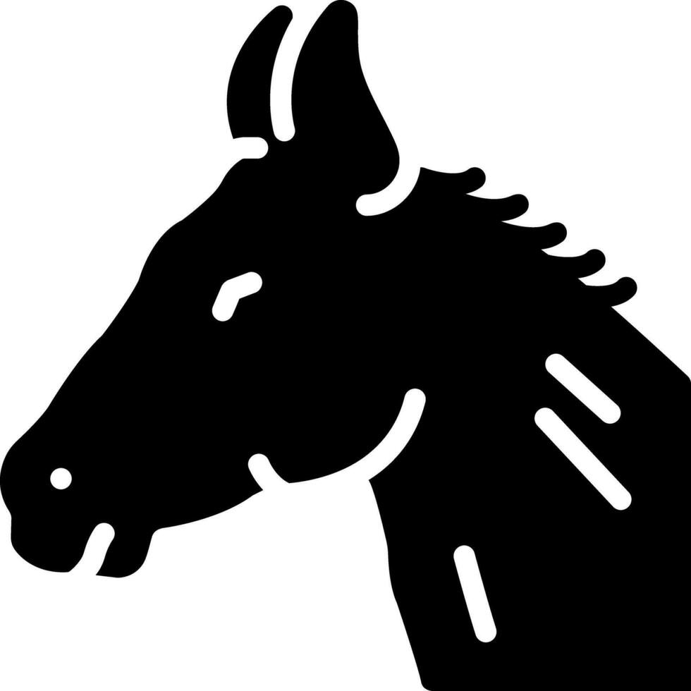 solid icon for horse vector