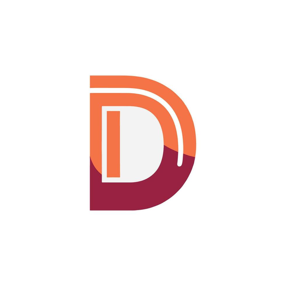 Creative letter d logo design,D modern letter logo design concept,D logo mark vector