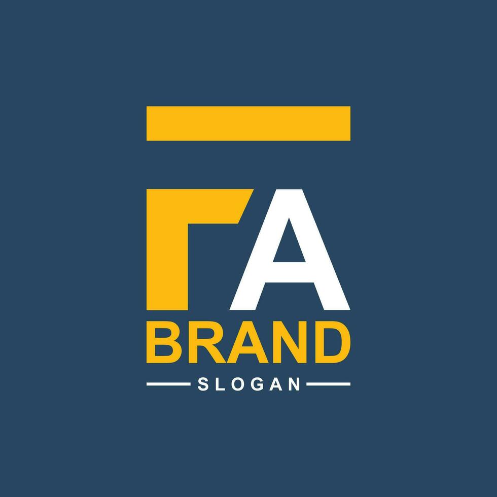 Abstract Monogram letter FA logo design template, and marketing logos,  element graphic illustration template vector