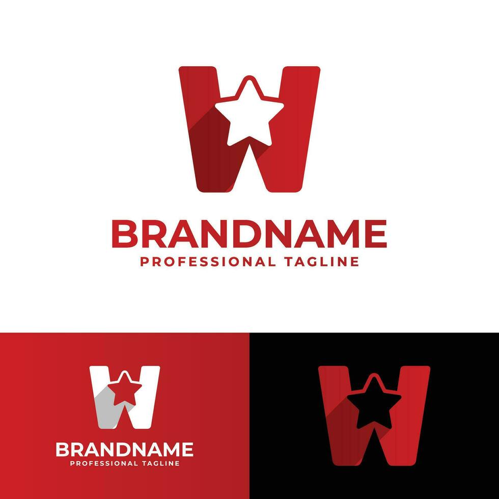 Letter W Star Logo, suitable for business related to Star with W initial. vector