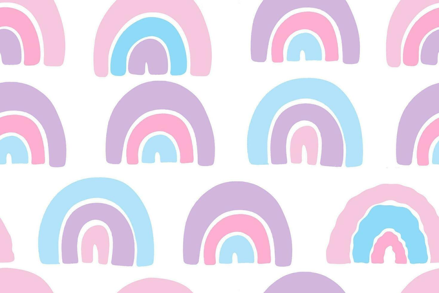 Colorful pastel rainbow seamless pattern vector