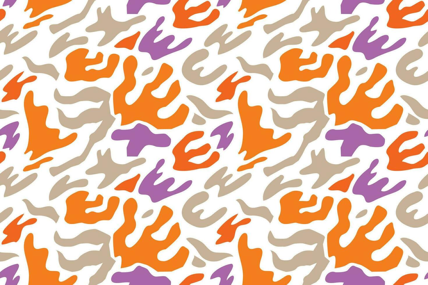 Seamless pattern with hand drawn colorful organic shapes vector