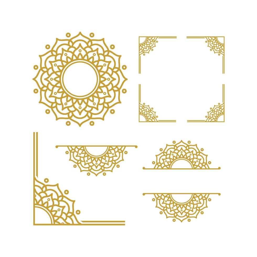 Mandala Wedding Frame Element Vector Designs