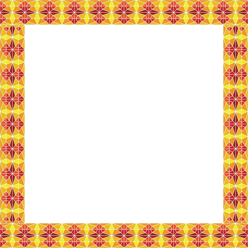 mosaic frame element design pattern vector