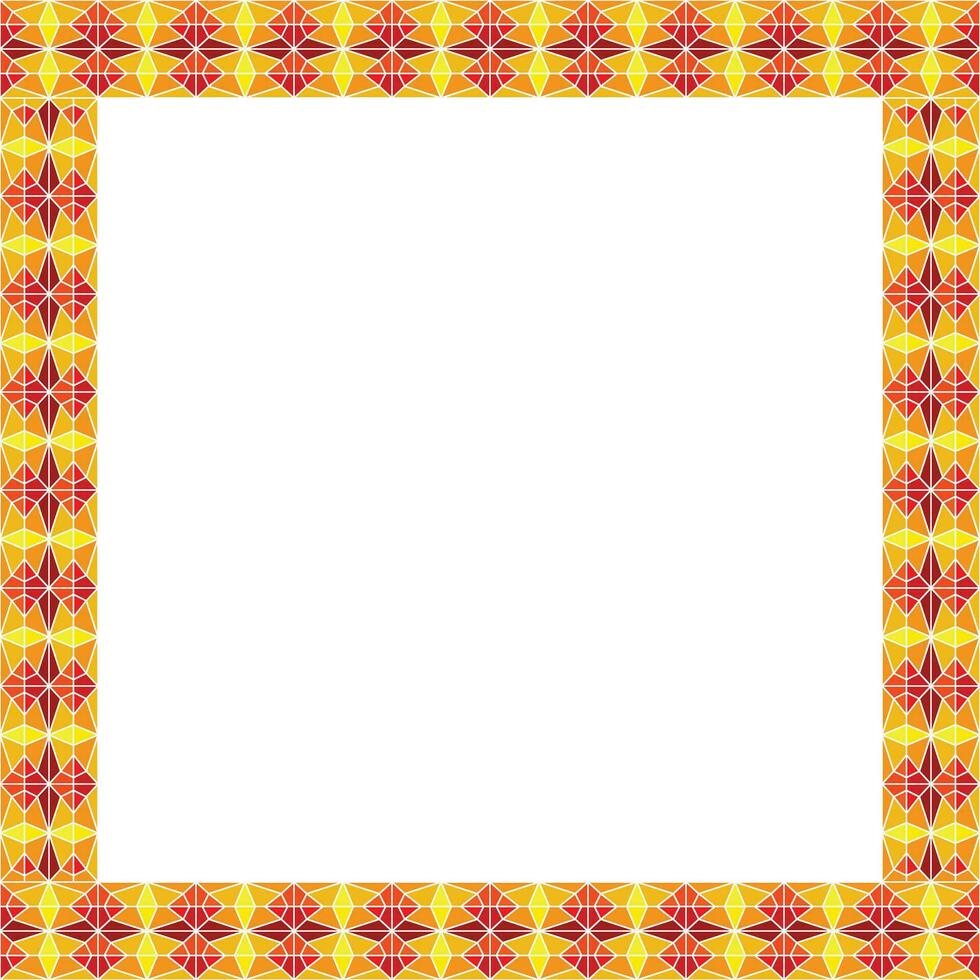 mosaic frame element design pattern vector