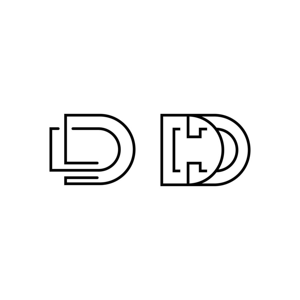 letra dd logo diseño modelo vector